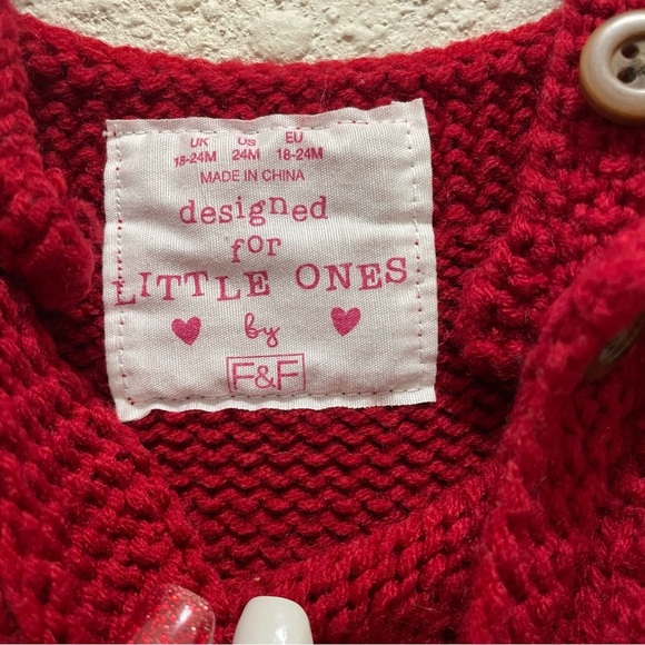 Designed for little ones by F&F Christmas/Holiday Reindeer Sweater Dress - Picture 3 of 4